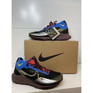 Nike React Pegasus Trail 4 GTX Gore Tex Black Black Blue womens Sz 8 DJ7926-003